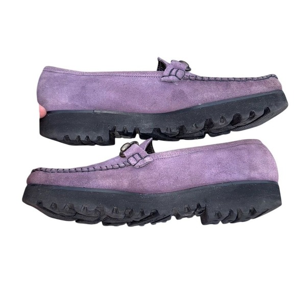 Sesto Meucci Women's Purple Suede Horsebit Loafers Size 8.5 N‎ - Picture 5 of 9